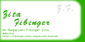 zita fibinger business card